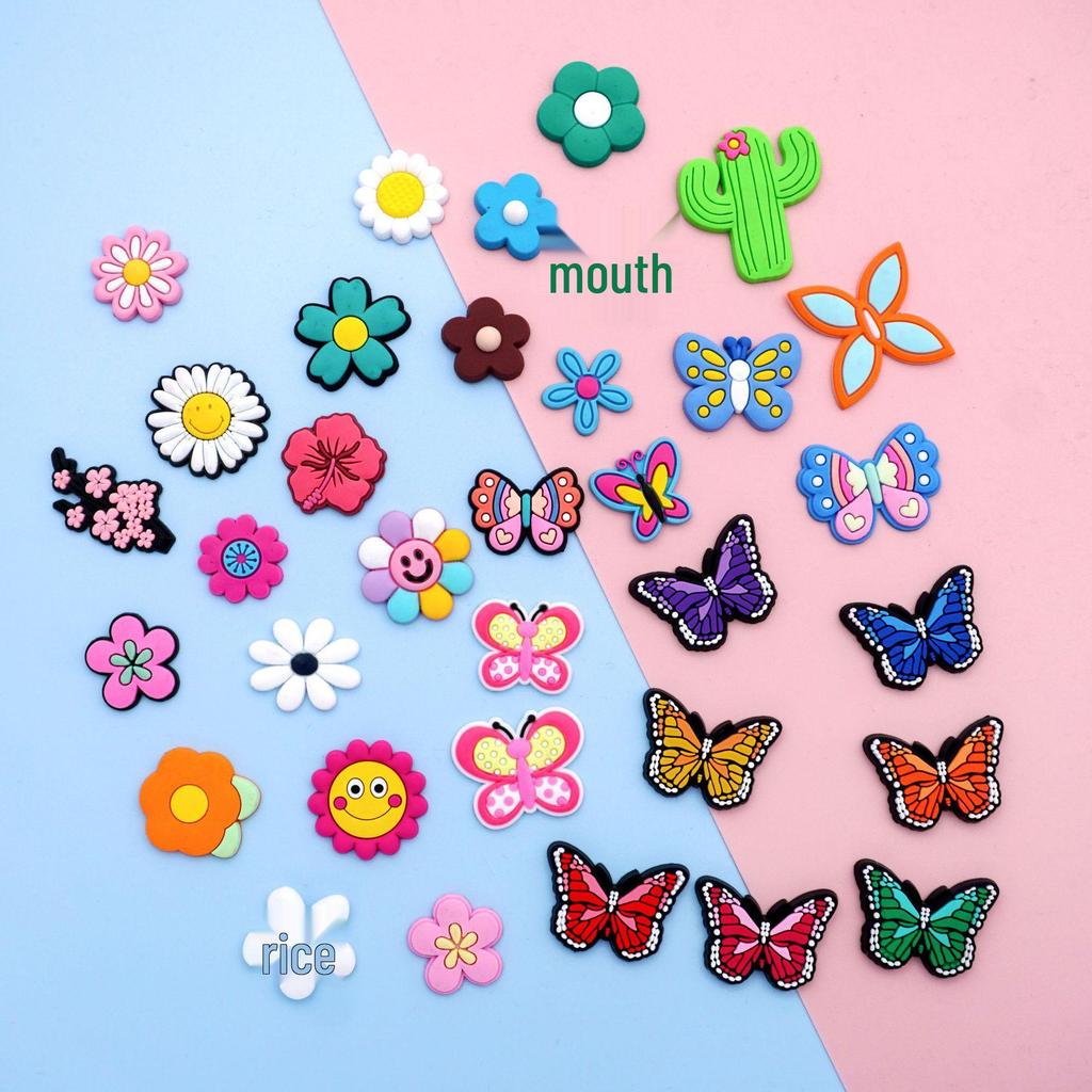 Butterfly Flower Shoe Decoration Buckles for Garden Clogs