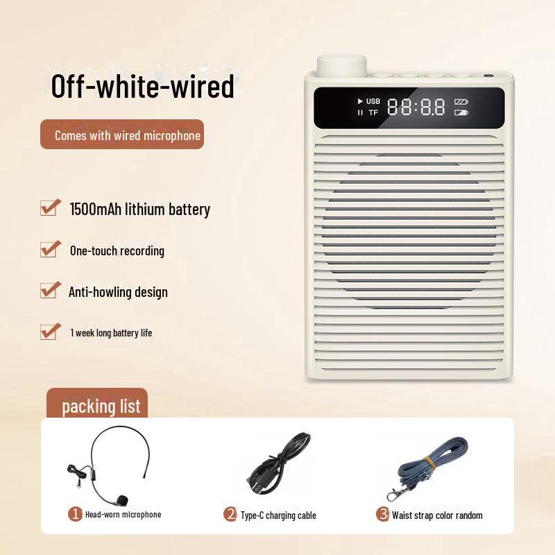 Alto-falante Sem Fio Portátil Little Bee com Microfone de Lapela para Professores e Eventos de Dança