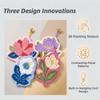 Gifts Coral Fleece Flower Hand Towel Hanging Loop Floral Pattern Hand Drying Towel Thickened Decorative Hand Towel Kitchen
