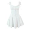 2026 Sweet Lace Puff Sleeve V-neck Mini Dress