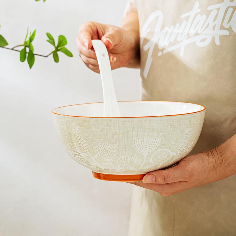 Jingdezhen Ceramic 8-Inch Large Soup and Ramen Bowl