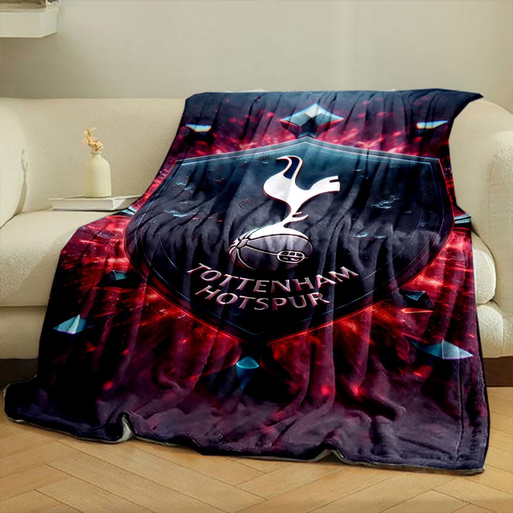 Tottenham Hotspur Logo Decke Druckdecke weich und gemütlich perfekt für das Wohnzimmer Bett Sofa oder ein Nickerchen,Geschenk