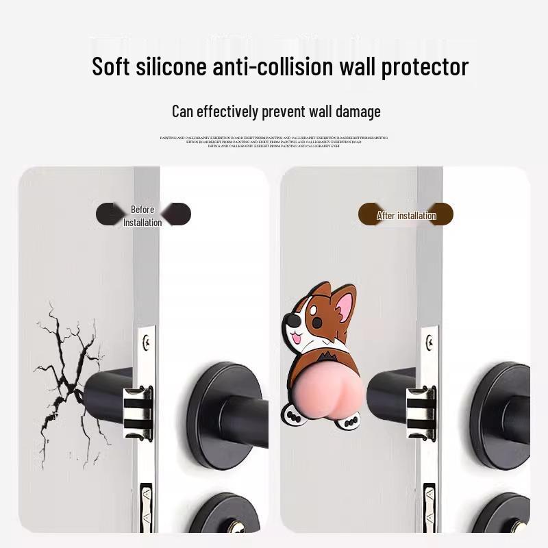 Silicone Anti-Collision Door Handle Pad & Fingerprint Lock Protector