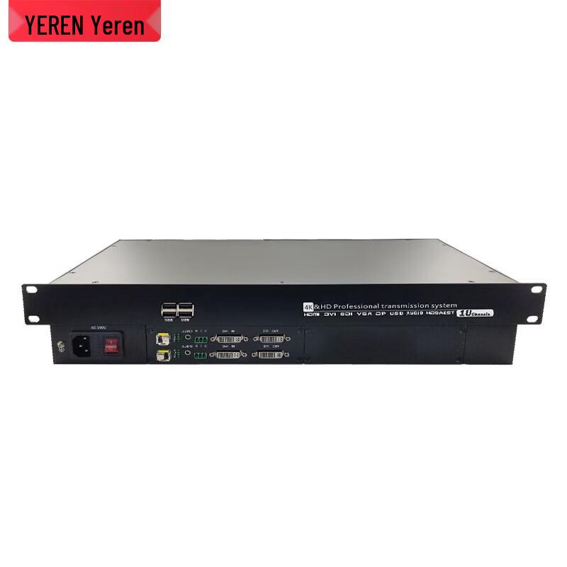 Yeren DVI-KVM Fiber Optic Extender with Audio & Loop-Out