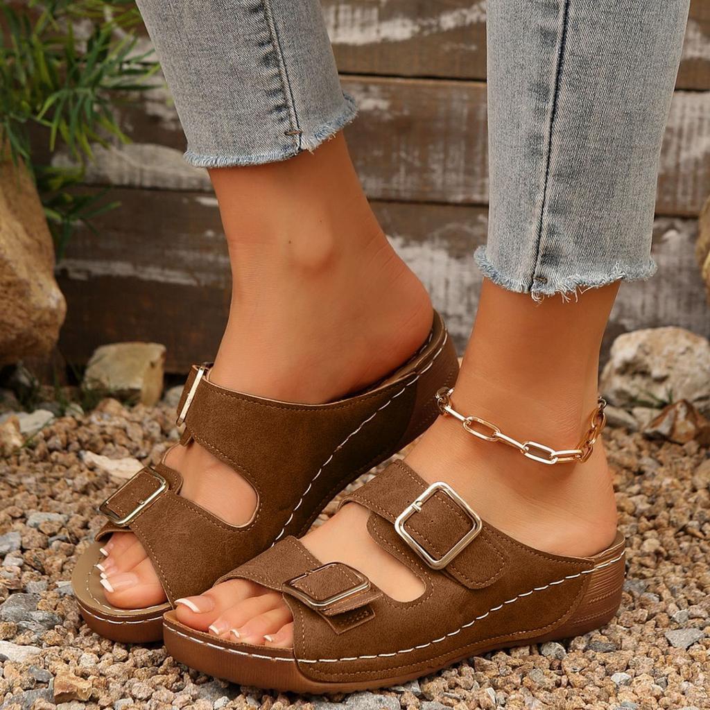 Women Hot Open Toe Sandals Crystal Beach Flip Flops Female Students Korean Fashion Wear Summer Flat Sandal Chunky Sandalias