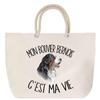 Beach Bag - PLANETEE - Rope Handle - Bernese Mountain Dog «That's Life» - Cotton - Multicoloured