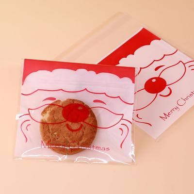 100pcs Christmas Handle Bag for Candy Chocolate Cookie Nougat Biscuit Xmas Packing Gift