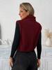 Women Sleeveless Jackets ,Turndown Collar, Lamb Wool, Pure Color, Loose and Casual, Vest Jacket,sleeveless Fleece ,zipper Jacket  Warm Wool Overcoat