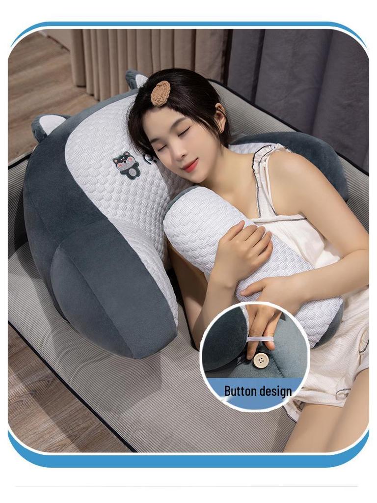 Three-Layer Gauze Lumbar Support Pillow for Chair, Sofa, and Bed 