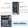 Depusheng HT4 Bluetooth Compatible Professional Portable Digital DJ Console with USB 4-Channel Mixer Audio Interface Mixing Board for Studio Recording