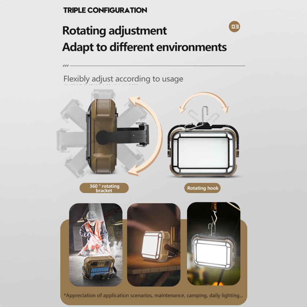 D2 Solar Light Outdoor Lamp Portable LED Reflector Spotlight Projector Floodlight Construction Garden Light 4 Modes Flood Lights