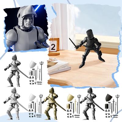 Four Magnets Joint Movable 3d Printed Doll Toy, Creative Decompression Desktop Ornament