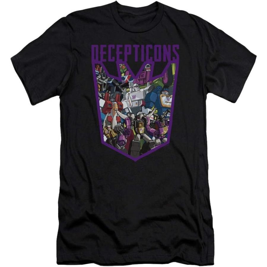 A&E Designs Transformers Premium Canvas T-Shirt Decepticon Collage Black Tee XXXXXL разноцветный