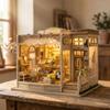 Miniature Jewelry Shop Detailed House with Light Decorative Storefront Model Kit for