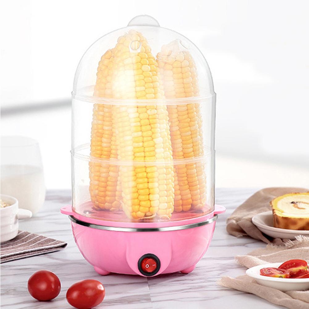 220V Multifunctional Egg Cooker Rapid Heating Mini Kitchen Poacher Auto-Off Portable Milk Steamer for Cooking Breakfast Machine