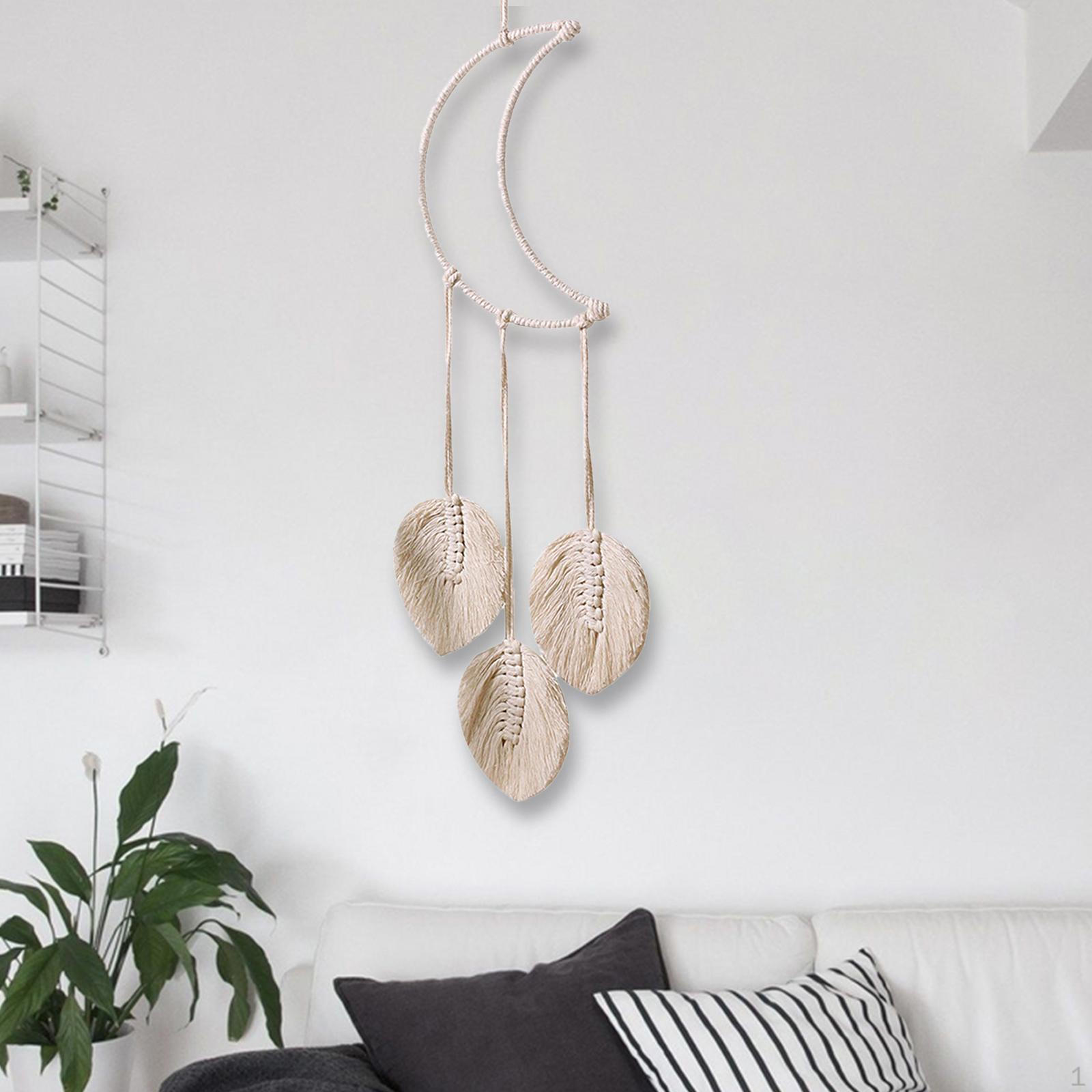 

Богемный макраме настенный гобелен ручной работы художественный декор украшения Moon