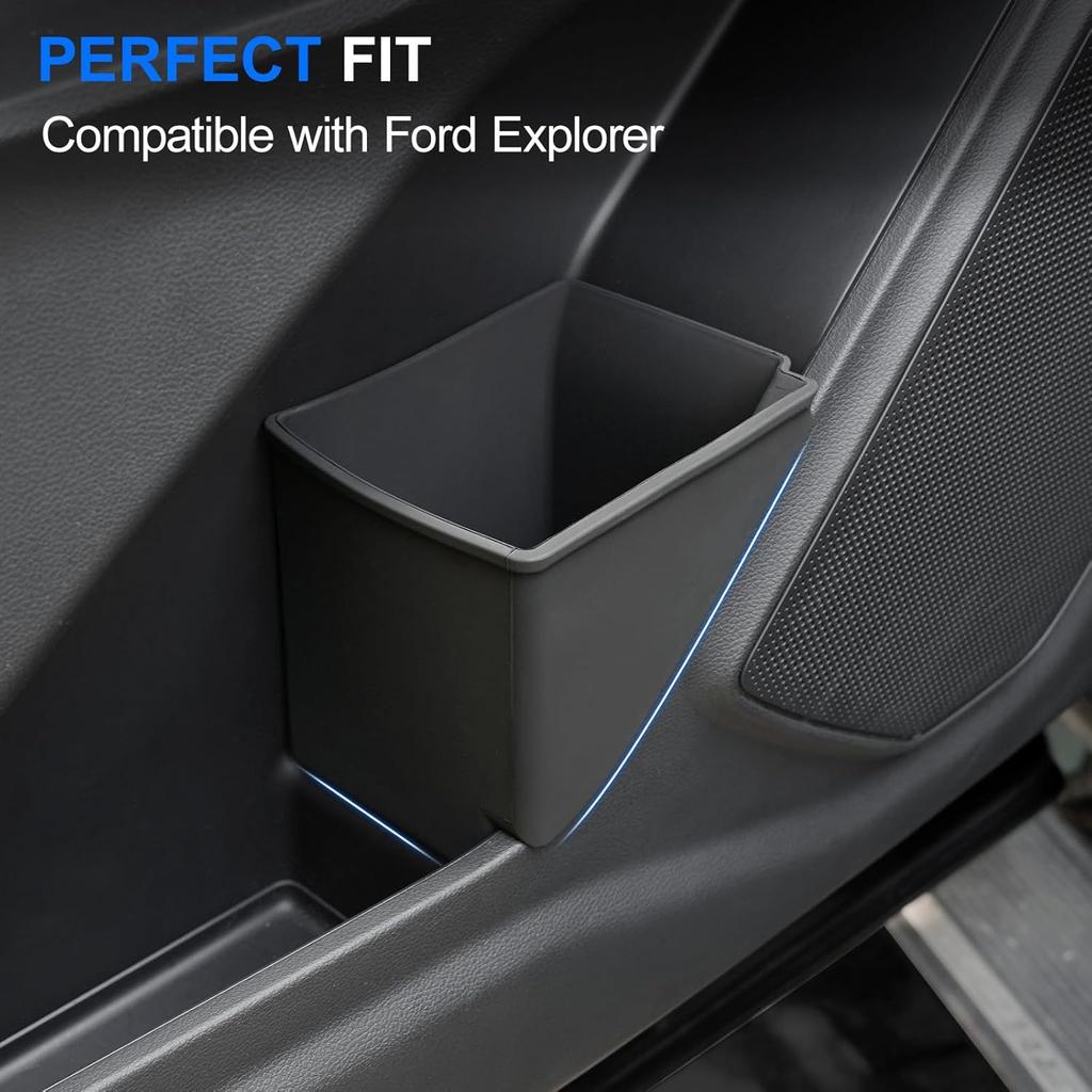 ELECFRESH 2 Compatible with Door Side Trash Can for Package -2025 2026 Ford Explorer,Trash can storage box suitable for Ford Explorer Accessories
