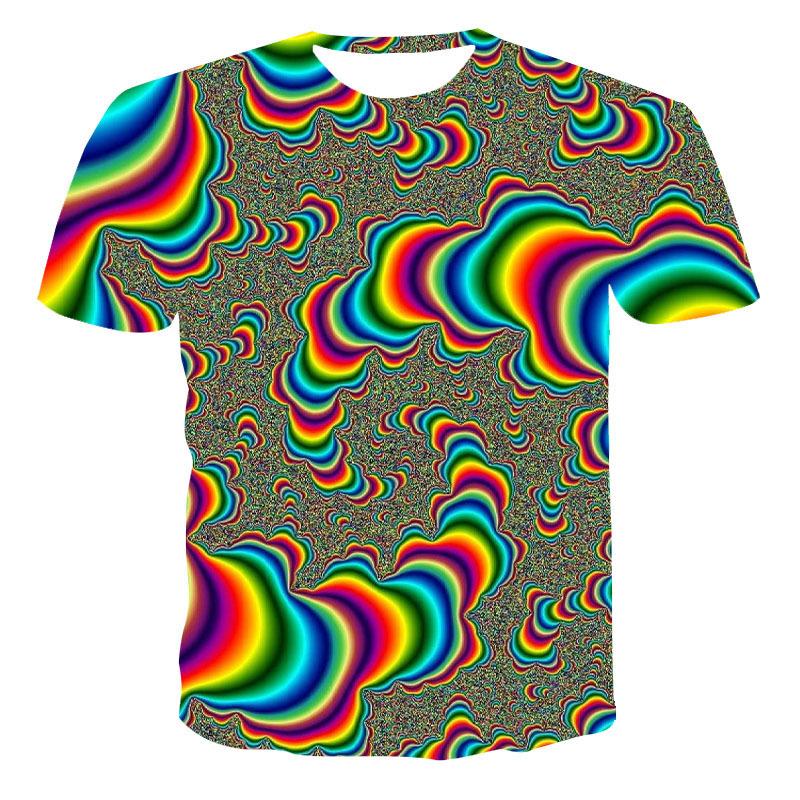 New Men's Short Sleeved Summer 3D Personalized Printed Current Design T-shirt