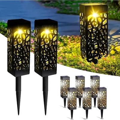 Solar-Wegeleuchten Außen-LED-Lampe mit warmem Licht Solar-Gartenleuchten Landschaftsbeleuchtung Rasenlampe für Hof Terrasse Gehweg Dekoration