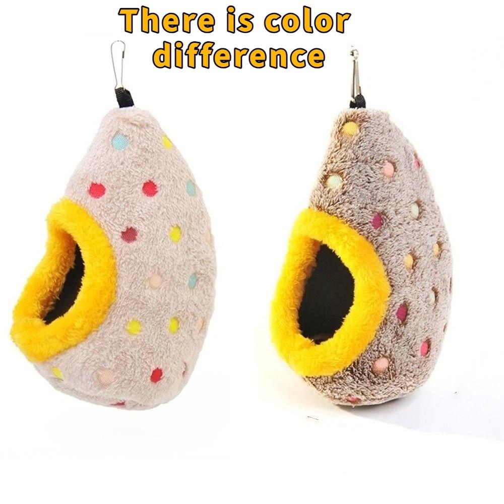 Pet Accessories Warm Egg-Shaped Bird Nest Thickened Fleece Hanging Bird Nest Cozy Breathable Plush Birds House Autumn Winter