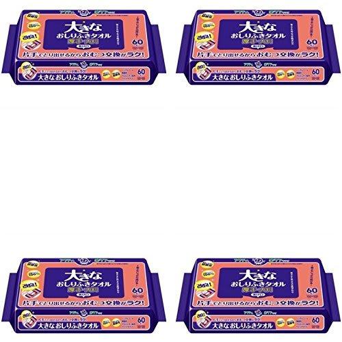 

[Оптовая покупка] Nippon Paper Crecia Acty Большие детские салфетки, Плотные, Большие, 60 штук [x 4 упаковки]