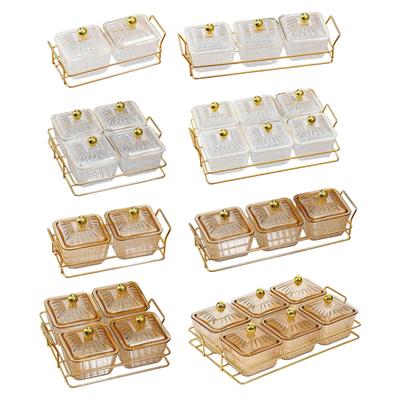 Creative Divided Serving Platter with Lid Appetizer Serving Tray Snack Dishes Food Storage Box Nuts Tray for Nuts Fruits