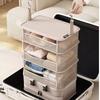 Multi Layered Hanging Clothes Storage Bag Foldable Clothing Organizer  Wardrobe Organization