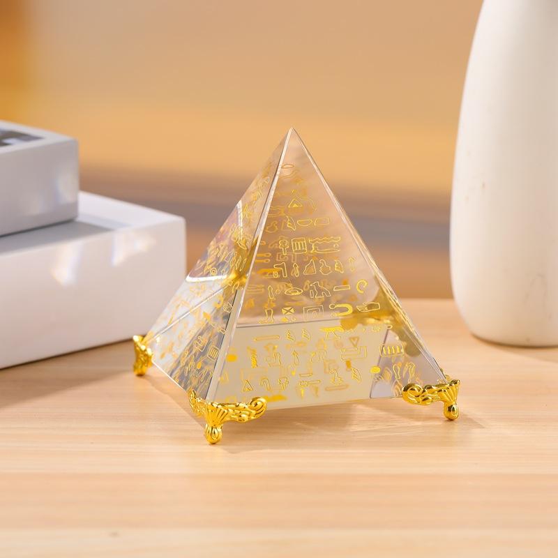 Scripture Ancient Egyptian Style Creative Pyramid Crafts Ornaments Quadrangular Prism Energy Tower Photography Props