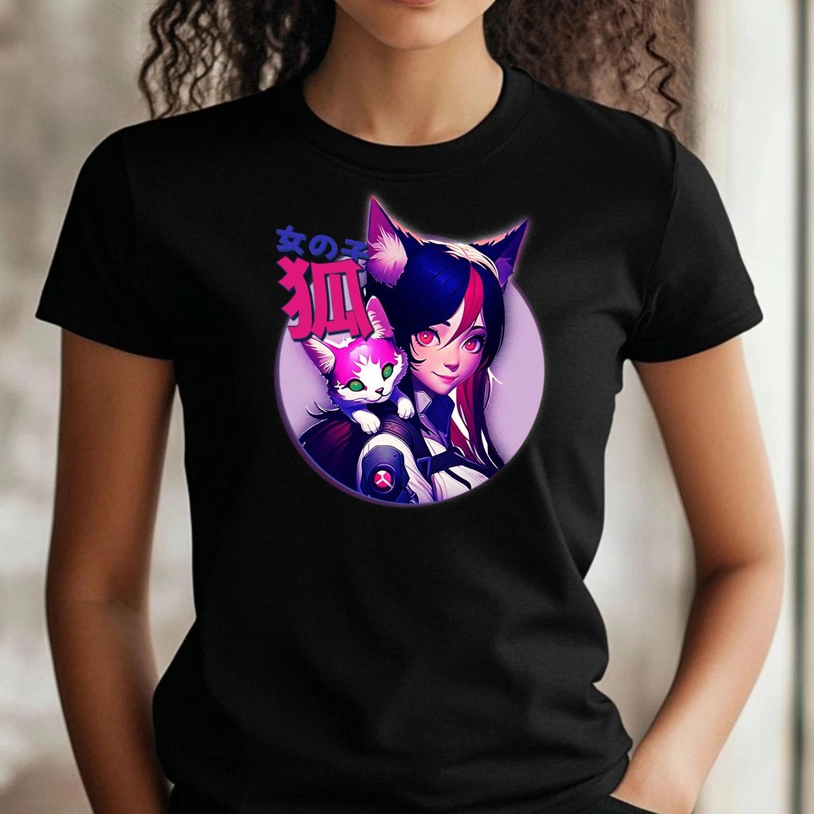 

Women Cool Anime Print Cotton T-Shirt Size XS to 3XL- L