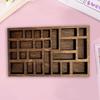 Miniature Trinket Showcase Shelf Wooden Crystal Box Pocket Sized Natural Wood Jewelry Holder for Men and Women