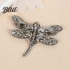 Anti-oxidation Brooch Dragonfly Brooch Sparkling Rhinestones Lapel Pin with Strong