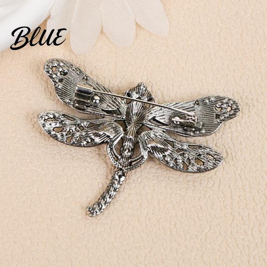 Anti-oxidation Brooch Dragonfly Brooch Sparkling Rhinestones Lapel Pin with Strong