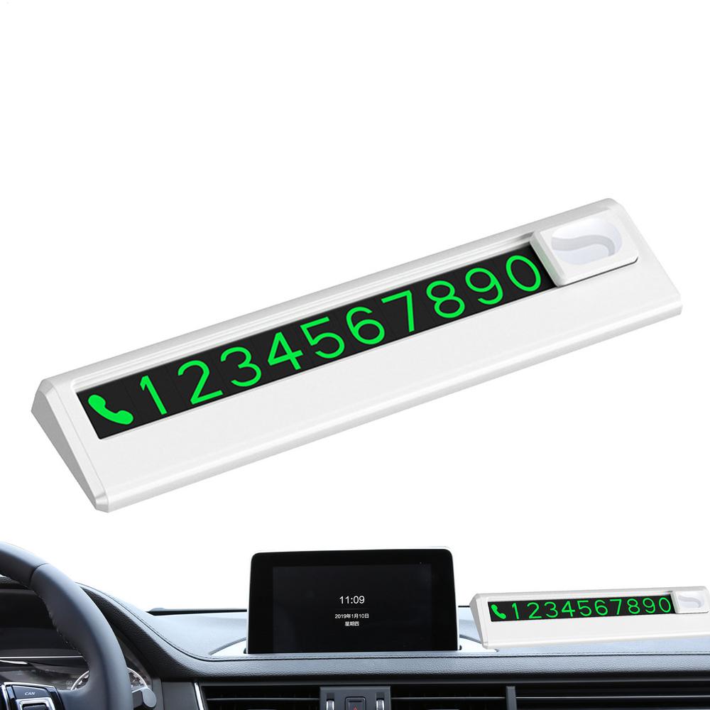 Mini Luminous Car Styling Temporary Stop Parking Card Sticker Automobile Phone Telephone Number Card License Plate Accessories
