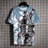 Grim Reaper Oversize T-shirt Man Fear Men's Short Sleeve Tee Cool Trend Ghost Crow Haikyuu Style Comfort3D Printing