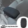 Center Console Armrest Box Soft Mat Cover Pad for Jeep Cherokee 2014- Black