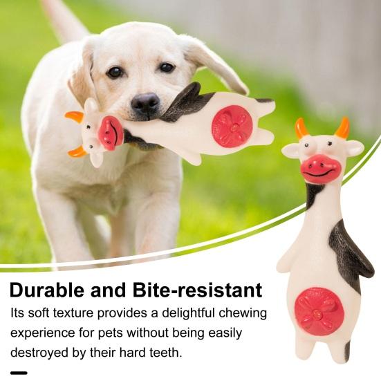 Vinyl Hundespielzeug mit Quietscher Cartoon Tierformen Haustiersicheres Kauspielzeug Hund