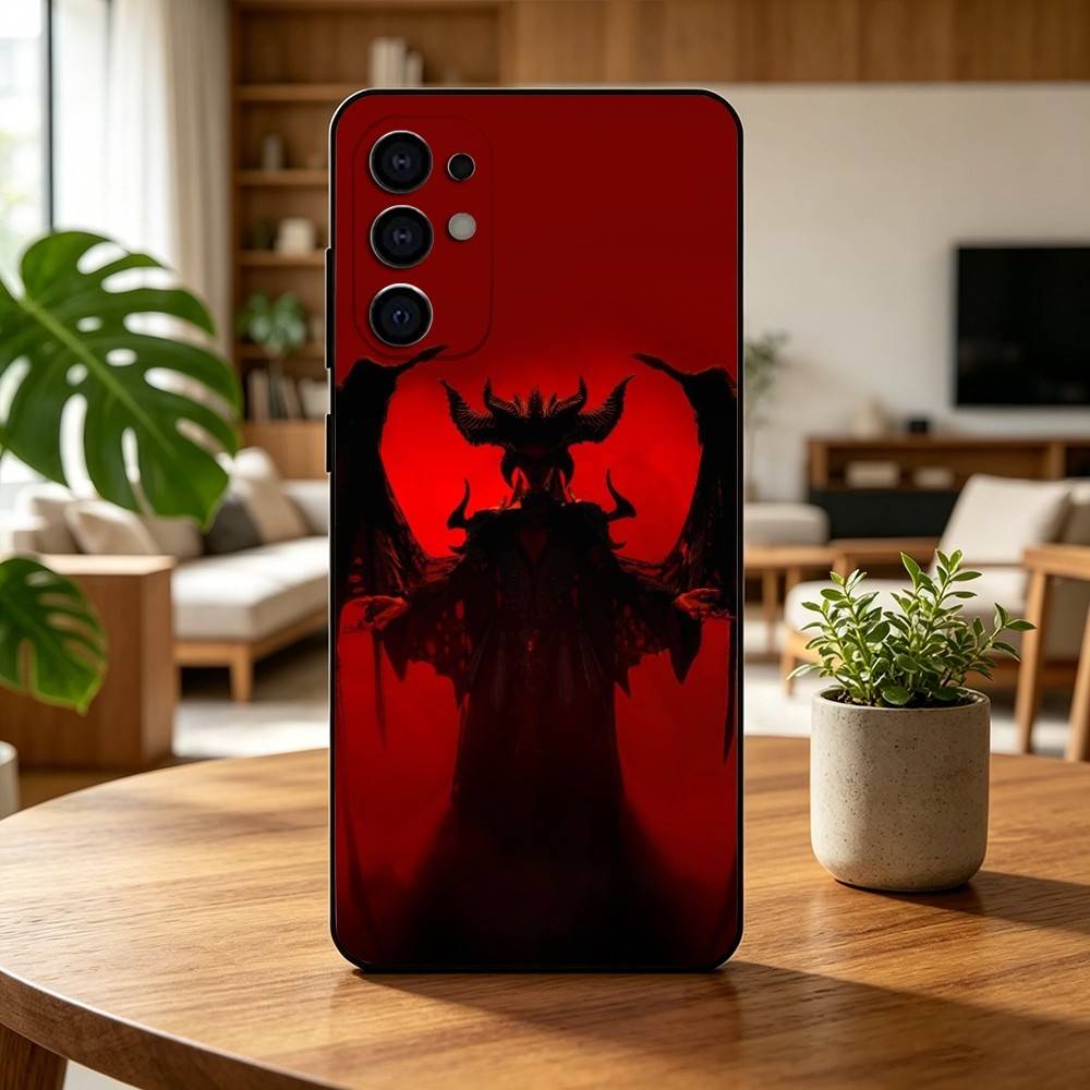 D-Diablo IV Game Phone Case For Samsung S25,S24,S21,S22,S23,S30,Ultra,S20,Plus,Fe,Soft Silicone Black Cover