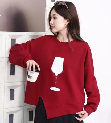 DIMANAF 2025 Pullover Autumn Buttons T-shirt Women Printing Asymmetrical Full Sleeve Loose White Black