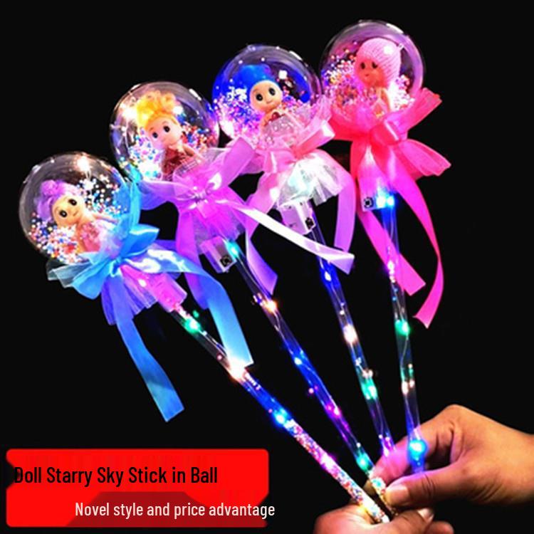 Starry Sky Magic Wand: Children's Luminous Bobo Fairy Wand Toy