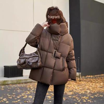 Women's Mid-Length Hooded Down Jacket Winter Fashion, Thick, Warm, and Trendy White Duck Down