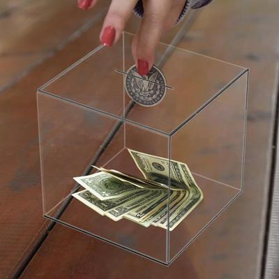 Acrylic Money Bank Unopenable Money Jar Atm Piggy Bank For Real Money Dollar Piggy Bank Acrylic Bank Jar Clear Change Box