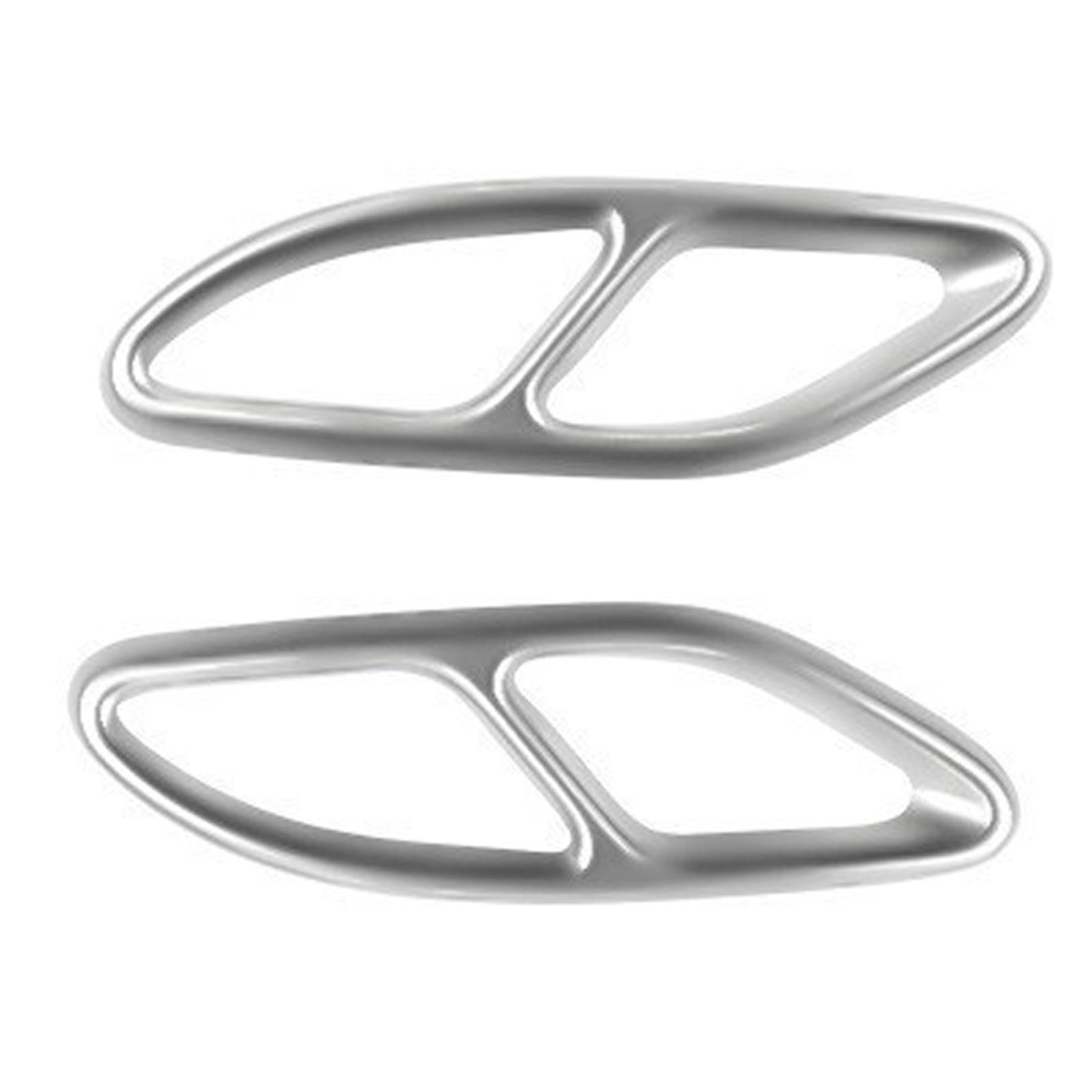 

1 Pair Exhaust Pipe Mufflers Cover Auto Accessory Rear Cylinder Exhaust Pipe Cover Trim for W176 W205 W213 X253 1 серебряный