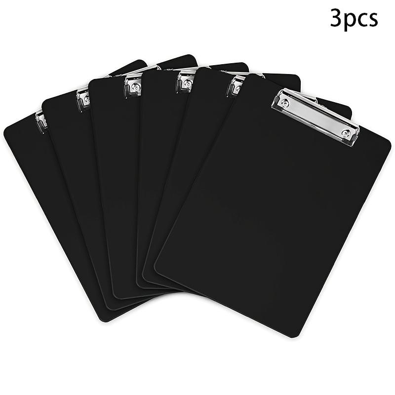 Black Plastic Clipboards Set of 3 Multipack - 125X9 Inch Clipboard Holds 100 Sheets Low ProfilePerfect for Office Students 2880₽