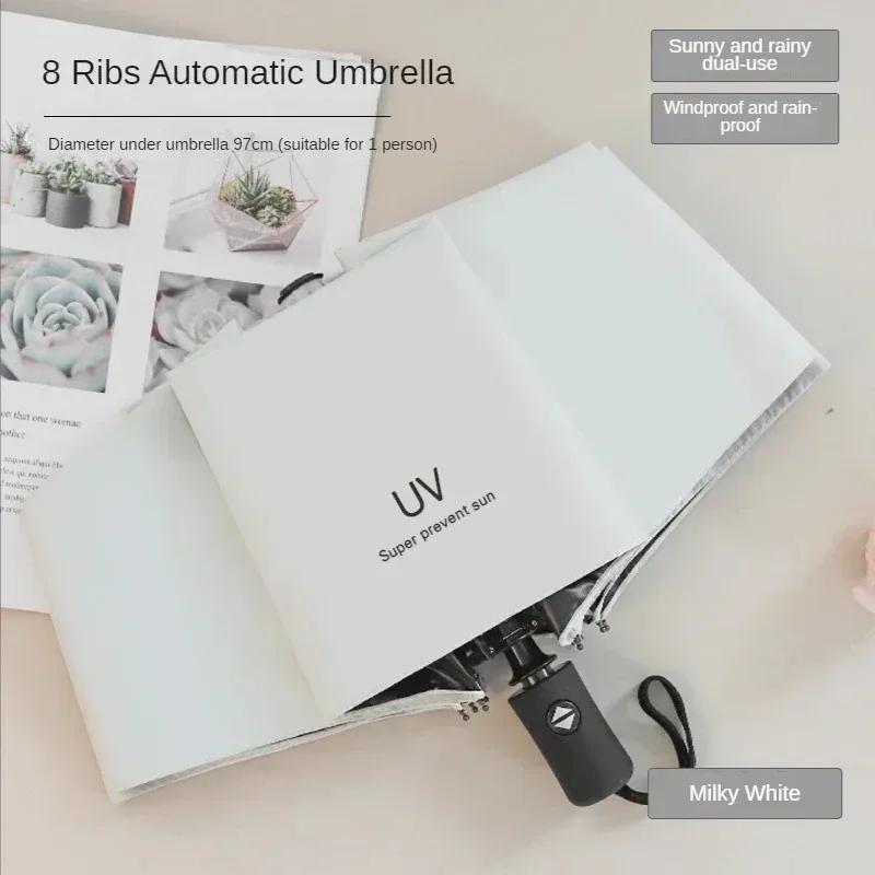 Mini Folding Automatic Umbrellas Anti UV Rain Sun Umbrella Fashion Portable Windproof Light Women Men Children Parasol Umbrellas