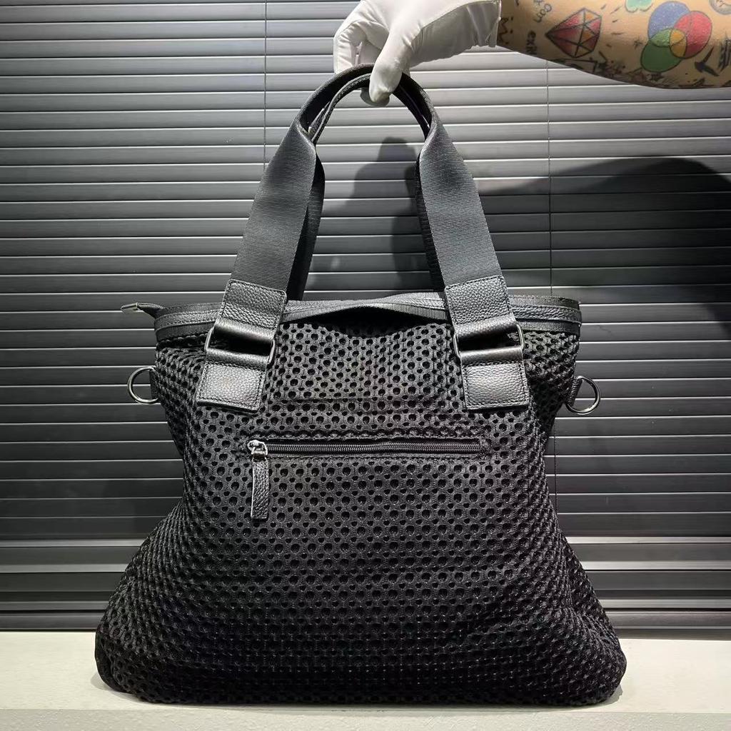 Modieuze en Gepersonaliseerde Mesh Lichtgewicht Tote Bag, Grote Capaciteit Retro Casual Enkele Schouder Diagonale Crossbody Tas