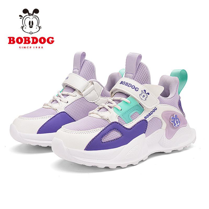 Babu Bean classmate daughter shoes leather surface autumn and winter breathable soft sole medium older child little princess girl sports shoes