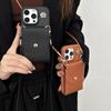 Crossbody Strap Lanyard Leather Phone Case for IPhone 16 Mini 16E 16 15 14 13 11 16Pro Max XS Wallet with Card Holder Cover