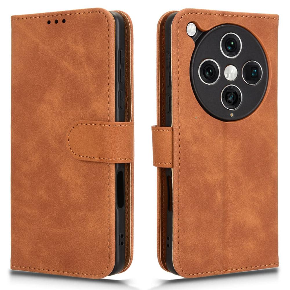 

For Oppo Find X8 Pro 5G Leather Case Skin-Feel Anti-Drop Wallet Flip Phone Cover E