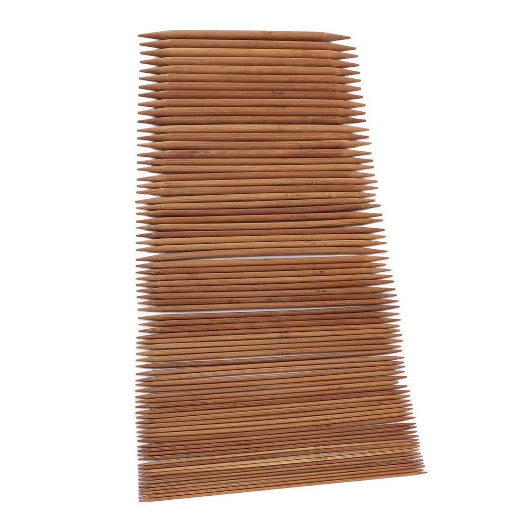 75 Pieces Knitting Needles Set Carbonized Bamboo Sweater   Double Pointed Knitting Needles