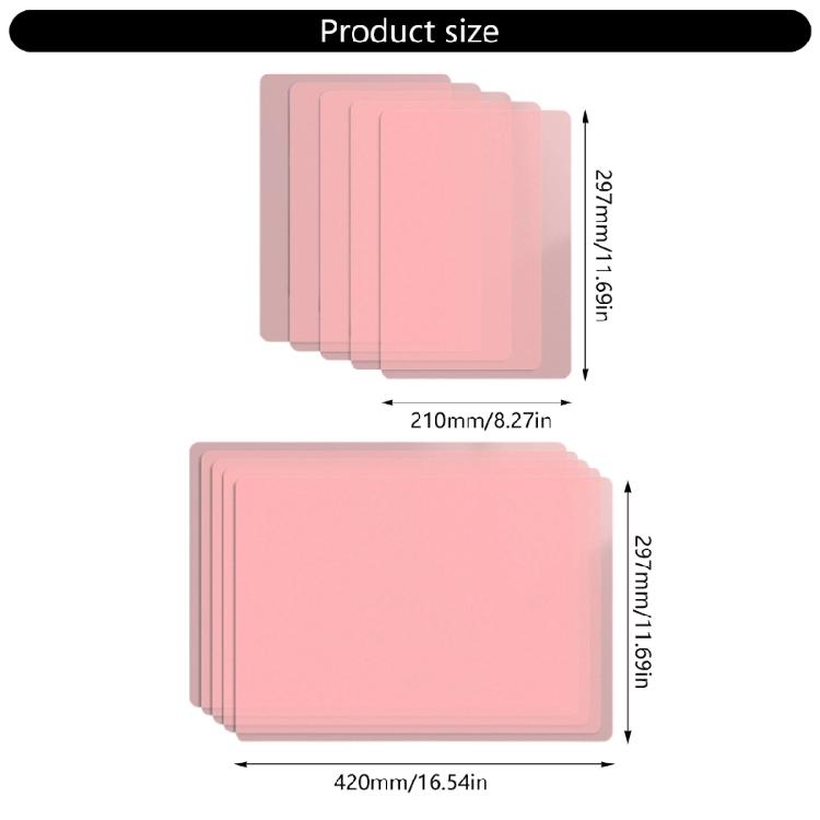 5 Pcs A3 A4 Clear Writing Pad Plastic Writing Mats Portable Exam Board For Students Exams Homework